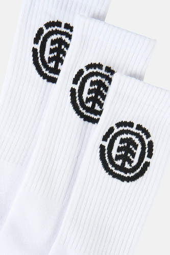 Chaussettes blanches (multipack) d'ELEMENT avec un motif de logo brodé.