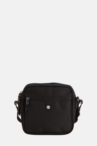 Sac à dos noir d'ELEMENT, avec un détail de logo sur la partie avant.