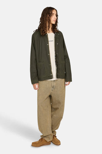 Off white denim jeans wide van ELEMENT, met een vintage wassing en losse pasvorm.
