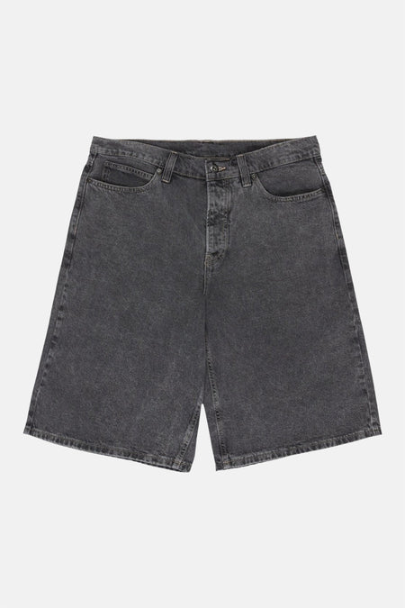 Grijze denim short van ELEMENT, met een stonewashed textuur en klassieke jeanszakken.