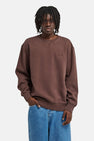 Sweat col O - brun