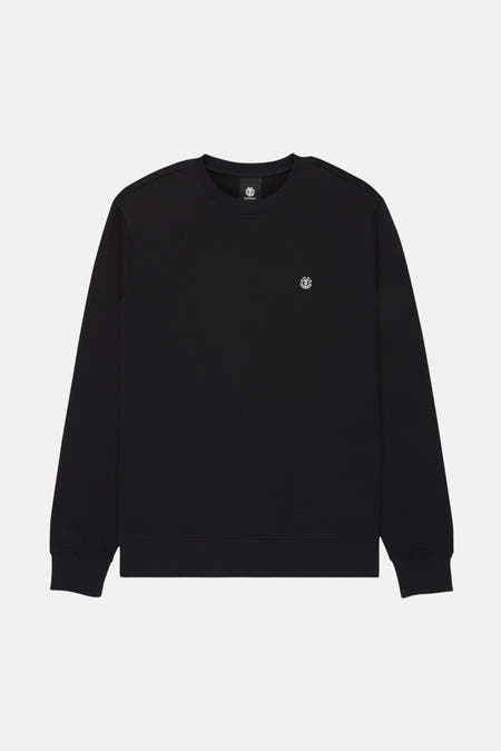 Zwarte sweater van ELEMENT, met klein logo op de borst.