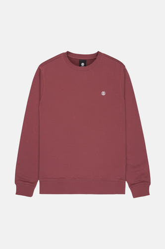 Roze sweater met ronde hals van ELEMENT met een klein logo op de borst.