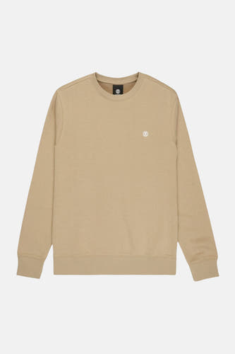 Beige sweater met ronde hals van ELEMENT, met een klein logo op de borst.