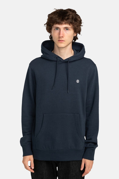 Blauwe sweater met kap van ELEMENT, met trekkoorden en buidelzak.