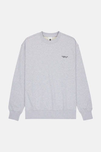 Sweat-shirt gris d'ELEMENT, avec un col rond et un texte discret sur la poitrine.
