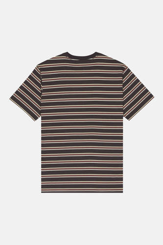T-shirt met korte mouwen multicolor van ELEMENT, gestreept met bruine en beige details.