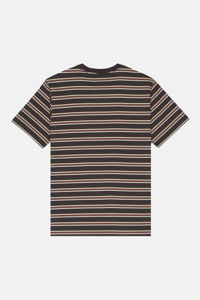 T-shirt met korte mouwen multicolor van ELEMENT, gestreept met bruine en beige details.