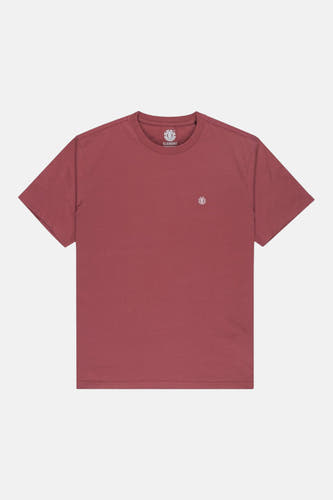 Rood T-shirt met korte mouwen van ELEMENT, met een klein logo op de borst.