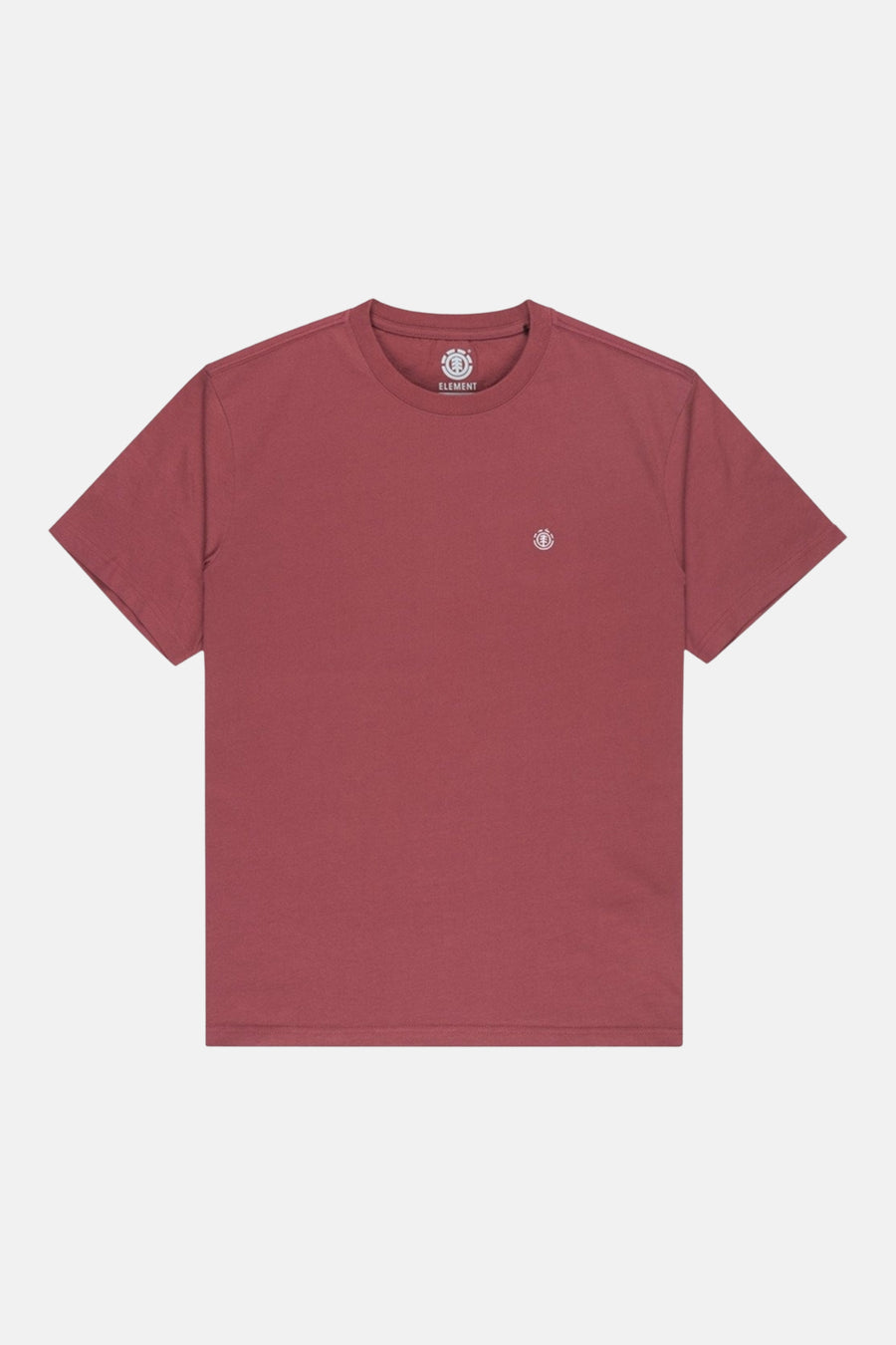 Rood T-shirt met korte mouwen van ELEMENT, met een klein logo op de borst.