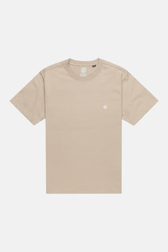 Beige T-shirt met korte mouwen van ELEMENT, met een klein logo op de borst.