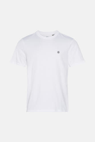 T-shirt blanc à manches courtes d'ELEMENT, avec un petit logo sur la poitrine.