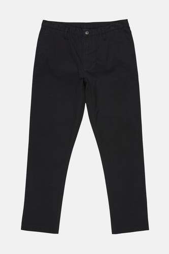 Zwarte chino van ELEMENT, met een effen ontwerp en subtiele stiksels.
