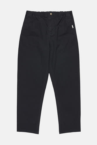 Chino noir d'ELEMENT avec une ceinture élastique et un petit détail de étiquette.