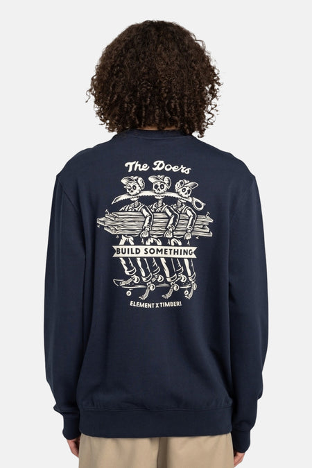 Sweater met ronde hals blauw - ELEMENT