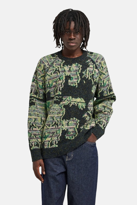 Trui met ronde hals groen - ELEMENT