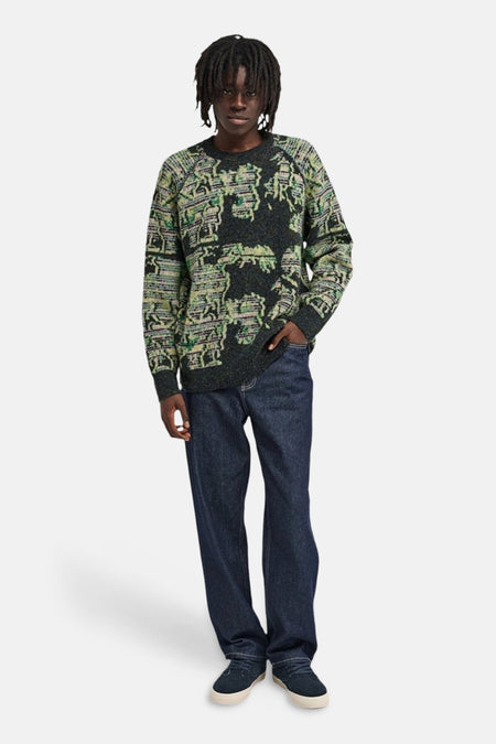 Trui met ronde hals groen - ELEMENT