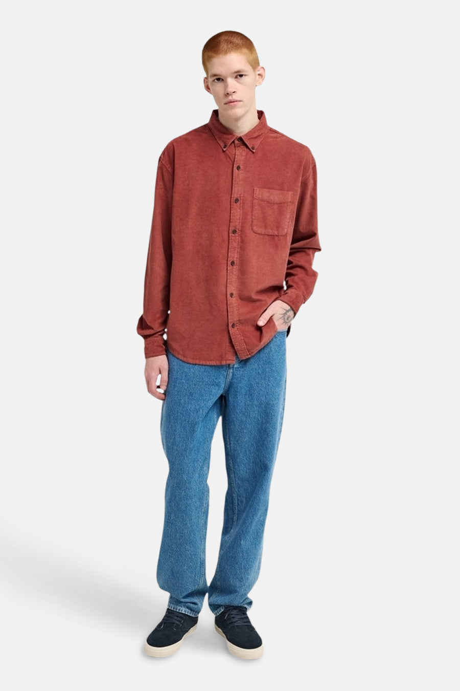 Hemd met lange mouwen - rood