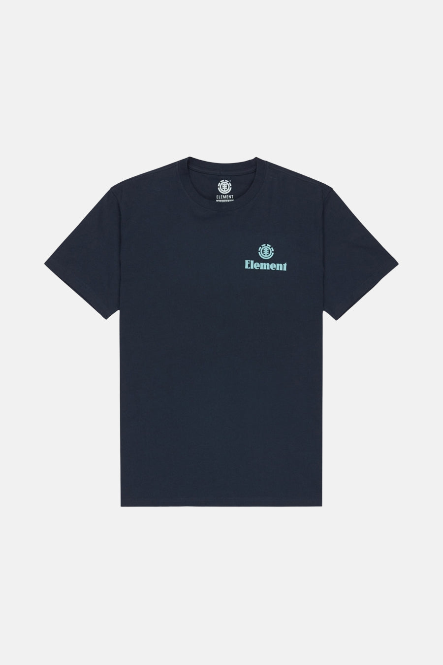 Blauw T-shirt met korte mouwen van ELEMENT, met logo op de borst en nek.