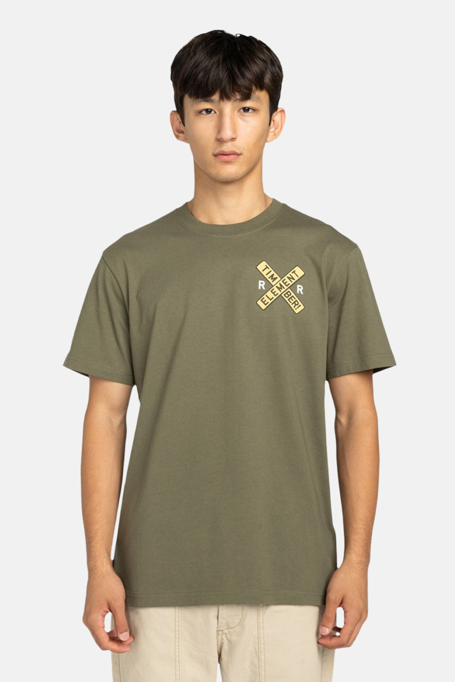 T-shirt met korte mouwen - Kaki - ELEMENT