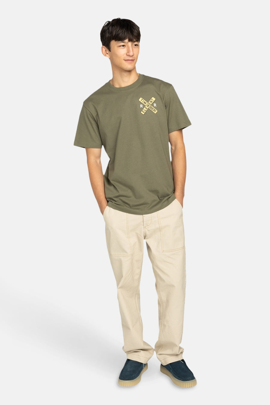 T-shirt met korte mouwen - Kaki - ELEMENT