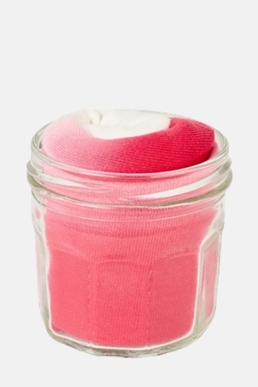 Chaussettes multicolores d'EAT MY SOCKS dans un pot en verre.