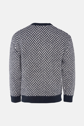 Pull à col rond - bleu