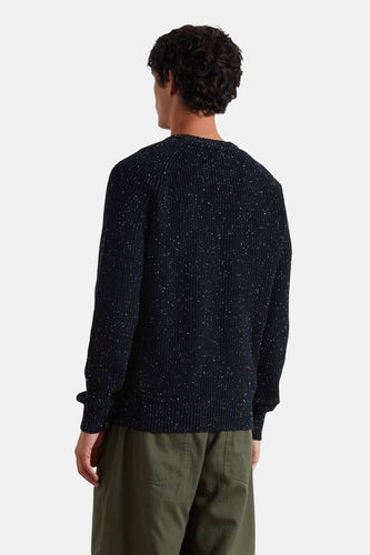 Pull à col rond - bleu - FARAH