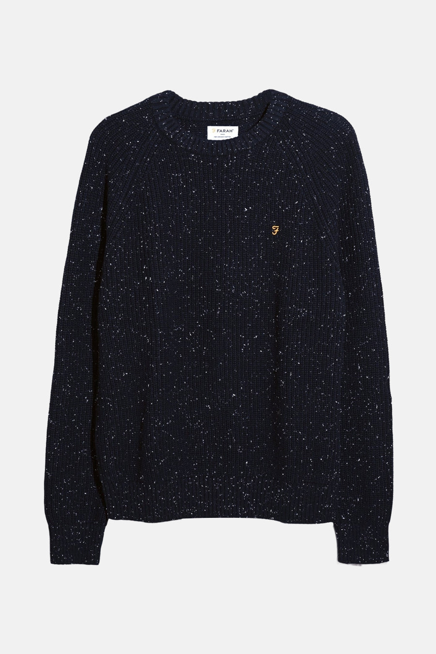 Pull à col rond - bleu - FARAH