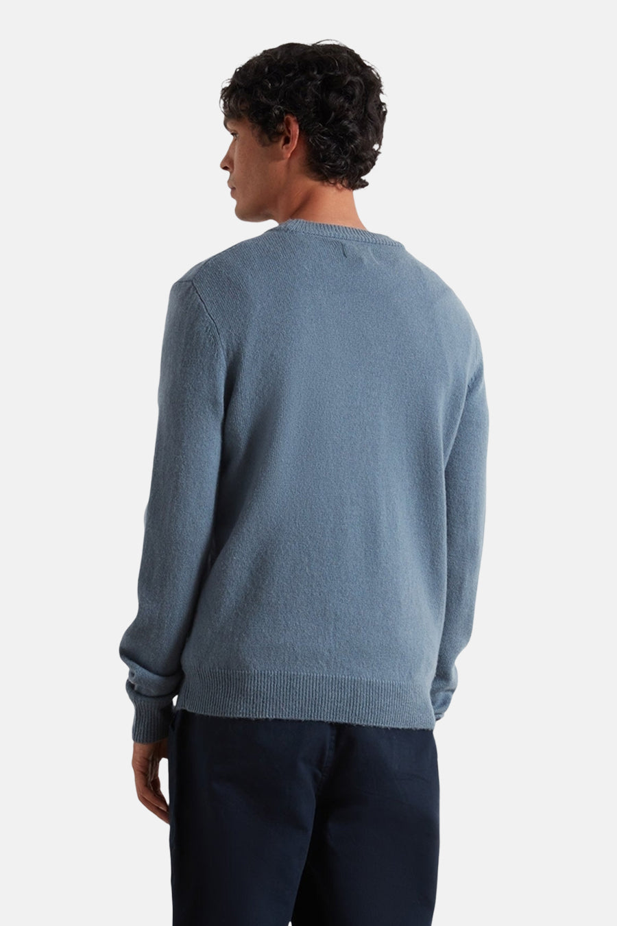 Pull à col rond - bleu - FARAH