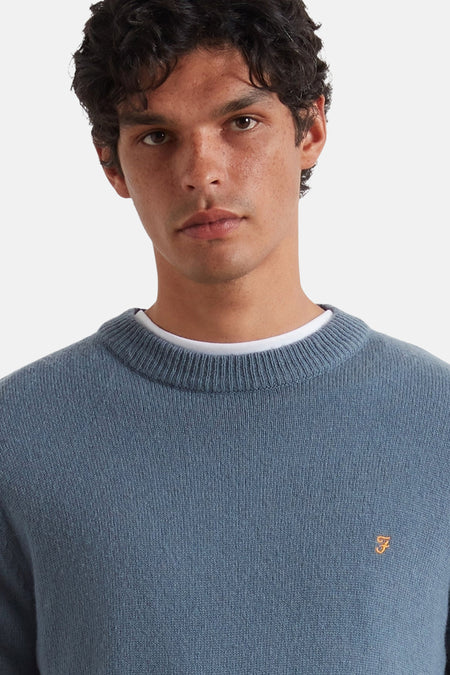 Pull col O bleu - FARAH