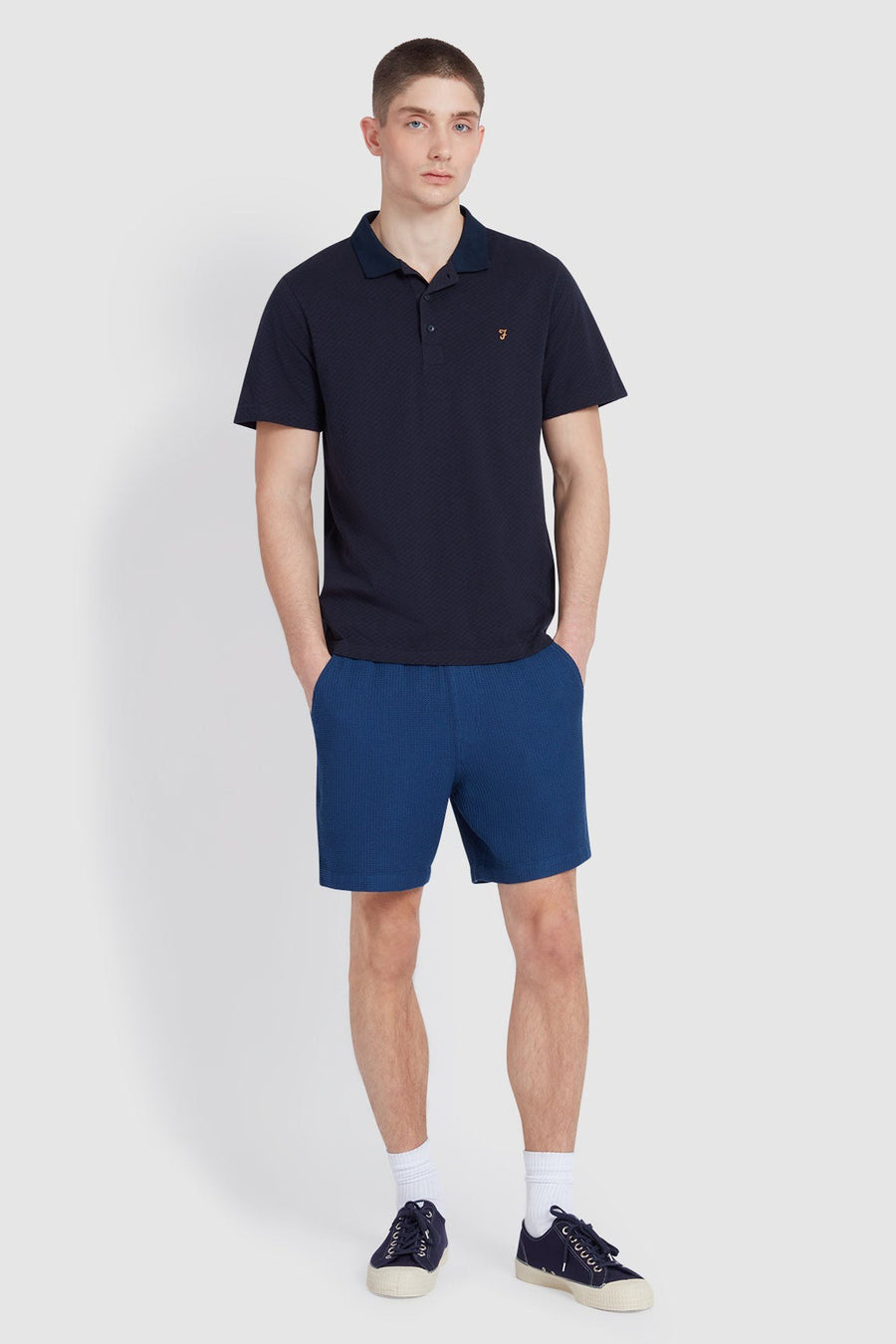 Polo met korte mouwen - blauw - FARAH - 2