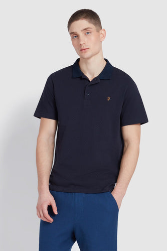 Polo met korte mouwen - blauw - FARAH - 5