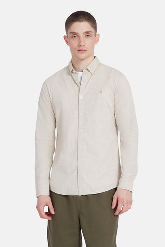 Chemise à manches longues - beige