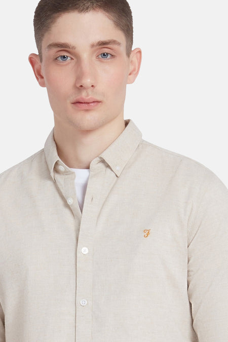 Hemd met lange mouwen - beige