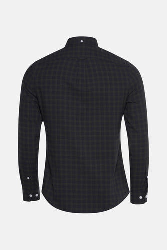 Chemise multicolore à manches longues de FARAH, avec un motif à carreaux et des boutons blancs.