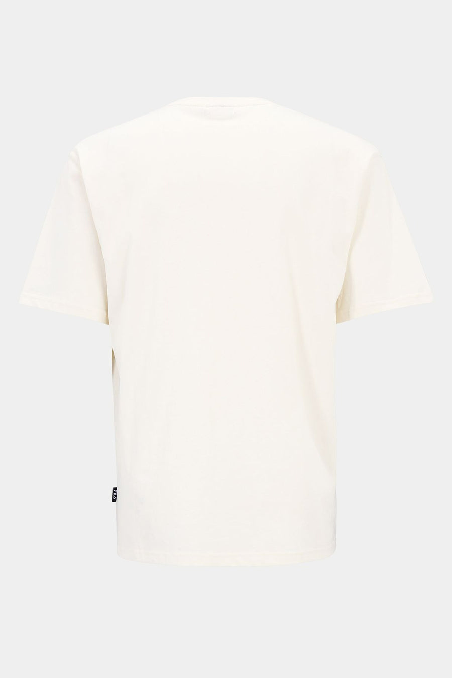 T-shirt écru à manches courtes de FILA, vu de derrière, avec un petit logo sur la poitrine.