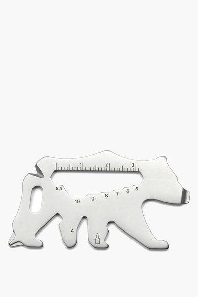 Multicolor cadeau van Gentlemen's Hardware in de vorm van een beer met gereedschapsfunctionaliteit.
