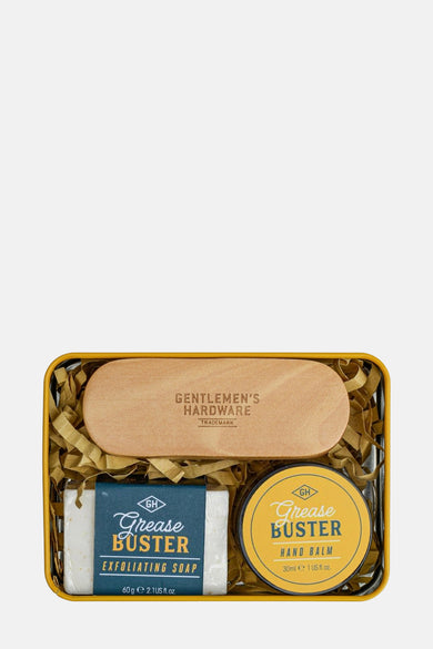 Multicolour geschenk van Gentlemen's Hardware in een gele metalen doos met crèmekleurig vulmateriaal.