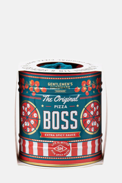 Multicolour geschenksokken van Gentlemen's Hardware, verpakt in een blik met pizza thema.