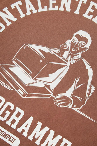 T-shirt à manches courtes - brun - POMPEII