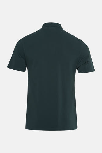 Groene polo met korte mouwen van POMPEII, gezien van achteren.
