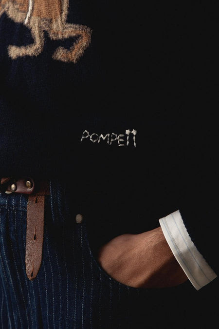 Pull met ronde hals - blauw