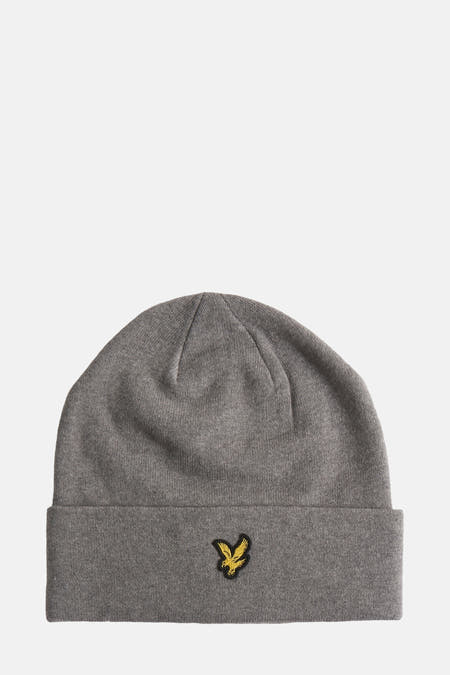 Chapeau gris de Lyle & Scott avec logo brodé.