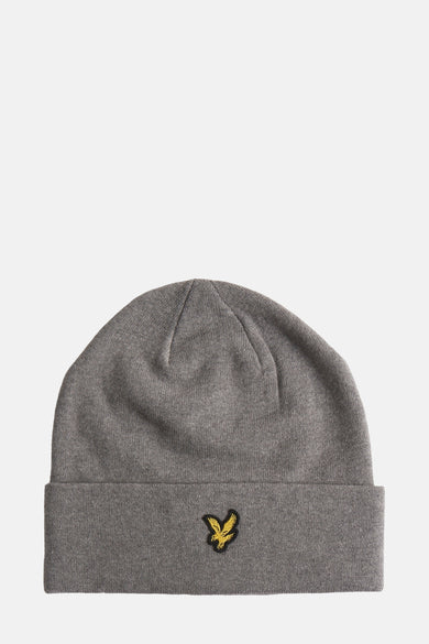 Chapeau gris de Lyle & Scott avec logo brodé.