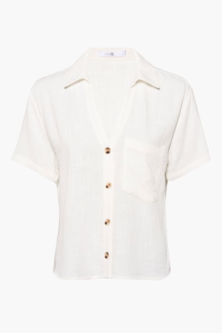 Chemise &agrave; manches courtes - beige