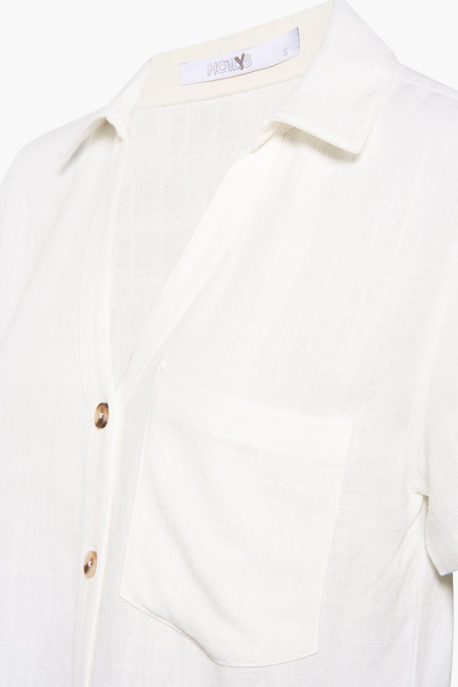 Hemd met korte mouwen - beige