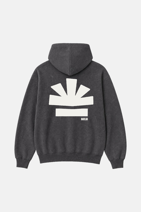Sweater met kap grijs - BASELAB