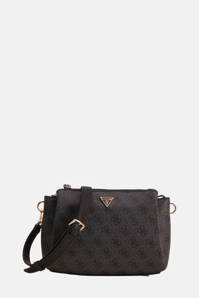 Sac à dos noir de Guess avec un logo imprimé et une sangle d'épaule ajustable.