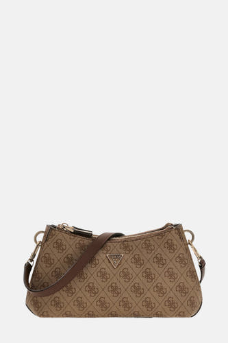 Sac à bandoulière marron Guess avec motif monogramme et bandoulière marron.